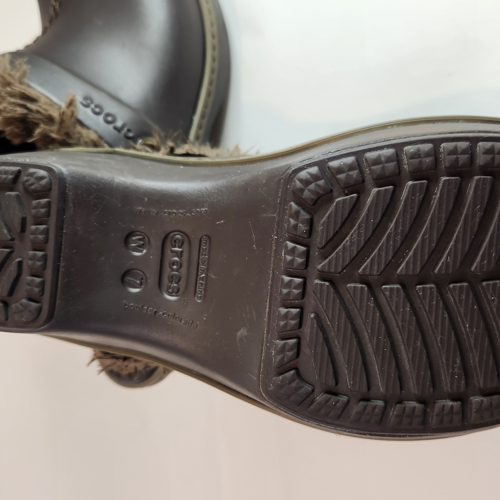 Crocs Plush Lined Clogs - Expresso/Walnut - Size 7 - Picture 7 of 10